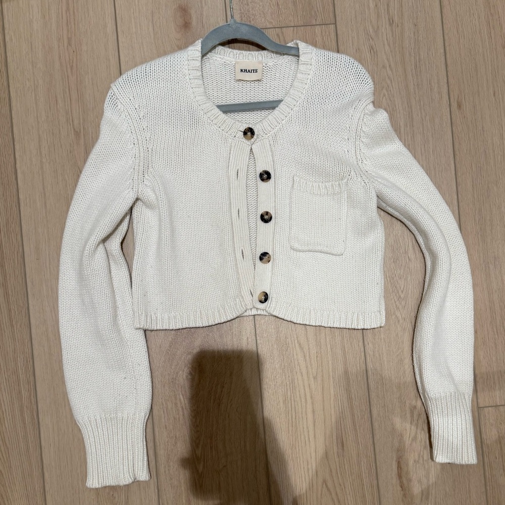 Khaite Cashmere semi cropped cardigan
